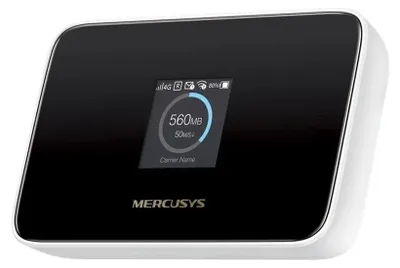 Obrázok produktu pre Mercusys MT115, Mobilný sieťový smerovač, Čierna, Biela, Cestovné, TFT, 3,66 cm (1.44"), 802.11b, 802.11g, Wi-Fi 4 (802.11n), Wi-Fi 5 (802.11ac), Wi-Fi 6 (802.11ax)