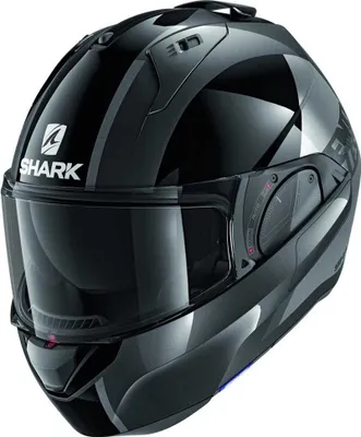 Zdjęcie produktu dla Kask Shark Evo-ES Endless z klapką, czarny/szary, XS (53/54)