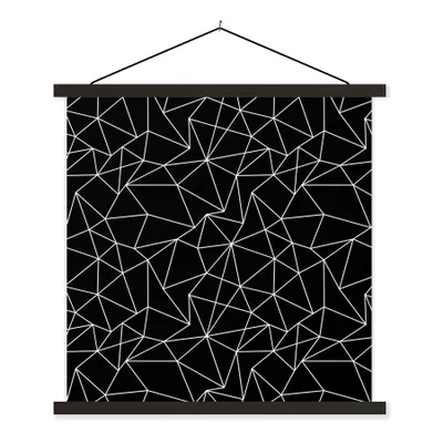 Produktbild von MuchoWow® Textilposter Muster - Linie - Abstrakt - Formen 40x40 cm mit schwarzem Rahmen - Fotos
