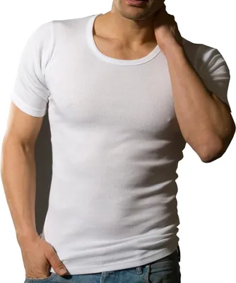 Produktbild von 54974 Herren Unterhemd kurzarm 1/2-Arm Doppelripp 2erpack weiss ;weiss,6