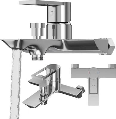 Produktbild von Granitan | ARMA - Badewannenarmatur - Chrom - Messing - Keramikkopf - Duscharmatur