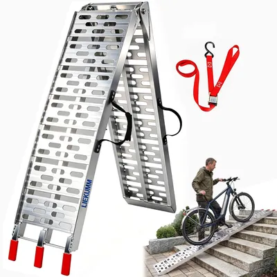 Immagine prodotto di Rampa di carico pieghevole - Alluminio - 226 cm - 340 kg - Antiscivolo