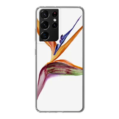 Produktbild von MuchoWow® Handyhülle Schutzhülle Hülle für Samsung Galaxy S21 Ultra Strelitzia - Aquarell - Blumen Silikon Softcase Handy Hülle - Mobiltelefon