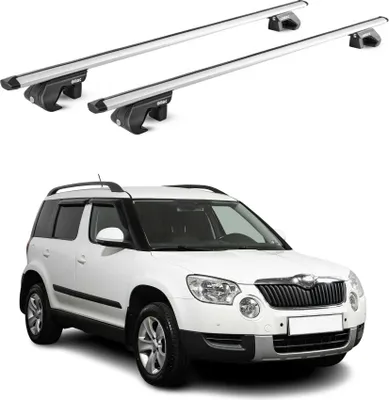 Produktbild von Dachträger Grundtäger für Skoda Yeti 2009-2013 Pre-FL 90kg Alu Silber 2 tlg ABE