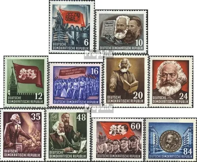Produktbild von Briefmarken DDR 1953 Mi 344-353 (kompl.Ausg.) postfrisch 70.Todestag von Marx
