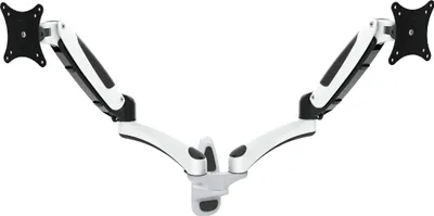 Produktbild von HFTEK GM124WW - Zweifacher Wandmonitorarm für 15-27 Zoll Bildschirme, ergonomisch verstellbar