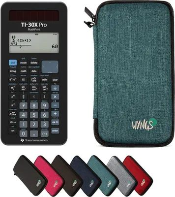 Produktbild von TI-30X Pro MathPrint inkl. WYNGS Schutztasche Türkis - Wissenschaftlicher Taschenrechner - Basic Set