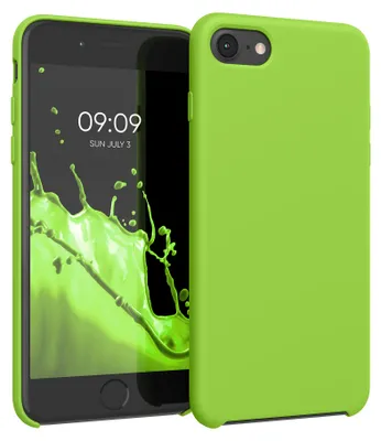 Produktbild von kwmobile Handyhülle für Apple iPhone SE (2022 / 2020) / iPhone 8 / 7 Hülle - Case Silikon - Kabelloses Laden - Schutzhülle Cover in Grün