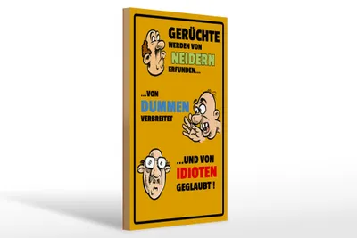 Produktbild von Holzschild Spruch 20x30cm Gerüchte von Neidern erfunden