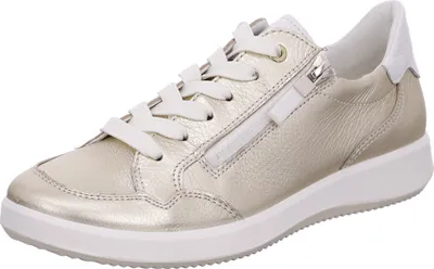 Produktbild von ara Sneaker Roma aus Leder im Metallic-Look mit Reißverschluss und gepolsterter, entnehmbarer Decksohle
