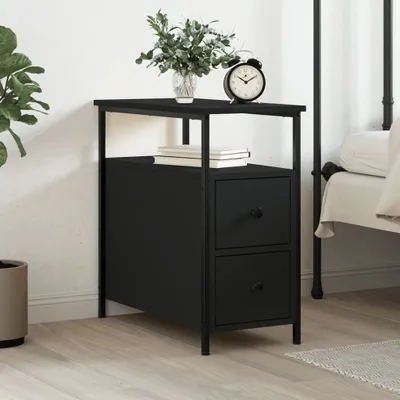 Obrázek produktu pro vidaXL Noční stolek černý 30x60x60 cm Dřevěný materiál