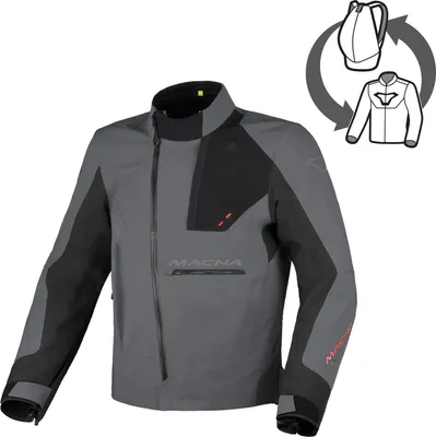 Produktbild von Macna Corvit wasserdichte Motorrad Textiljacke, grau/schwarz, 3XL