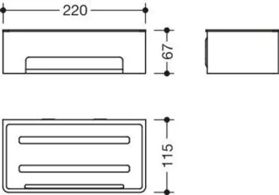 Produktbild von HEWI 900.03.00160 ER Duschkorb gerade,