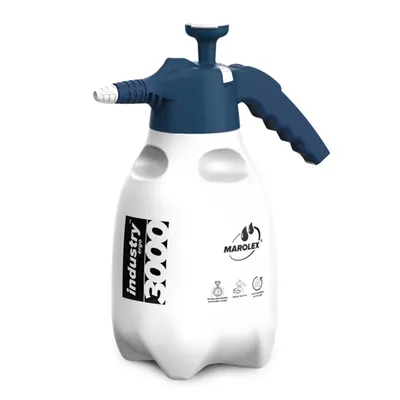 A white and blue Marolex Industrie ergo alka line 3000 3l sprayer is shown against a white background.