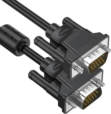 Zdjęcie produktu dla Kabel VGA męsko-męski w pełni miedziany, podwójnie ekranowany, 15-pinowy kabel HD 1920x1080 60Hz VGA do laptopa komputerowego