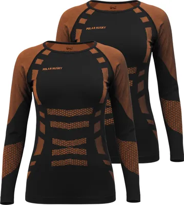 Produktbild von normani 2 x Thermooberteil Langarm Shirt Skiunterwäsche für Damen