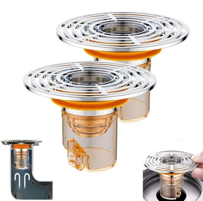 Produktbild von Waschbeckenstöpsel – Abflussstopfen mit Haarsieb – Magnetisch & selbstschließend – Geruchs- & Insektenschutz – 32–45 mm – Für Küche, Waschbecken