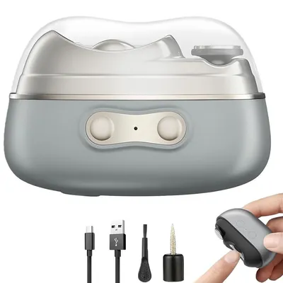 Produktbild von 3-in-1elektrischer Nageltrimmer,automatische Nagelpflege mit Feile, Polierfunktion,LED-Licht,2 Geschwindigkeiten,Staubsammler,geeignet für Erwachsene