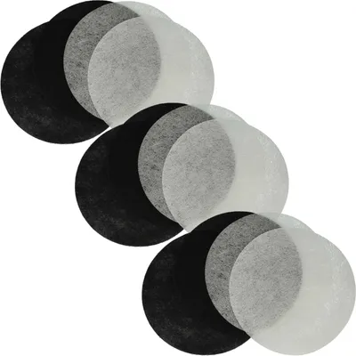 Produktbild von vhbw 6x Aktivkohlefilter, 6x Fettfilter kompatibel mit Moulinex T-43, T-41, T-42 Fritteuse - 12-tlg. Filter-Set