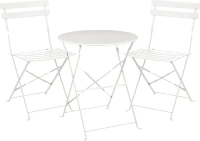 Produktbild von Mica Decorations Laurence Bistro-Set – 3er Set – Metall – Weiß