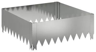 Zdjęcie produktu dla vidaXL Obramowanie trawnika 60 x 60 x 20 cm, stal, kolor srebrny