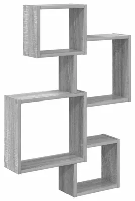 Immagine prodotto di vidaXL Scaffali a cubi da parete con supporto a muro Grigio 64 x 13,5 x 91,5 cm