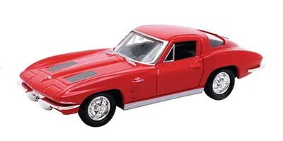 Produktbild von Chevrolet Corvette 1963 Modellauto aus Metall Modell Auto Spielzeugauto 94 (Rot)