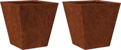 Produktbild von vidaXL Pflanzkübel 2 Stk. 30x30x30 cm Wetterfester Stahl