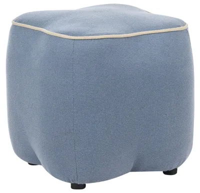 Obrázek produktu pro BELIANI Taburet světle modrý čtvercový 37 x 37 cm doplněk obývací pokoj ložnice dětský pokoj moderní