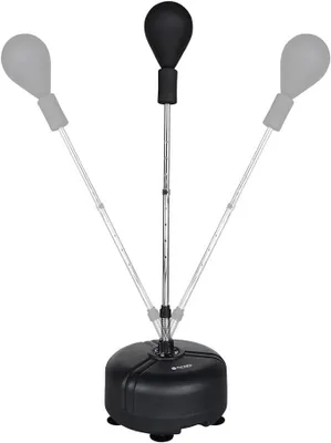 Produktbild von Verstellbarer Fußboxsack - verstellbar 120 bis 160 cm - Boxtrainer - Punchingball auf Ständer, Schwarz, L