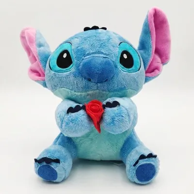 Immagine prodotto di Orsacchiotto Disney Stitch, 20 cm, con rosa, peluche, prodotto con licenza ufficiale