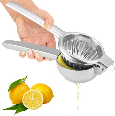 Produktbild von Zitruspresse - Manuelle Zitronen- und Limettenpresse - Edelstahl 304 - Für alle Zitrusfrüchte