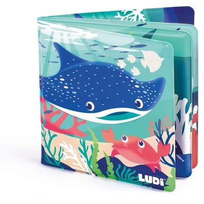 Produktbild von Badebuch Badespielzeug Wasserspielzeug - Magisches Badebuch ab 10 Monaten - 12 Meerestiere - 18 x 18 x 2 cm