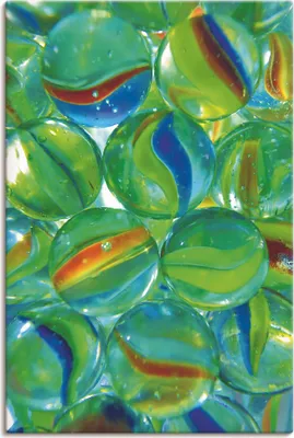 Produktbild von ARTland Leinwandbild Murmeln Größe: 80x120 cm