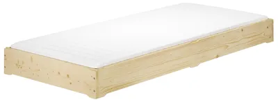 Produktbild von Funktionsbett Bettrahmen Fichte 80x200 Gästebett Bodenbett mit wählbarem Zubehör V-60.69-08