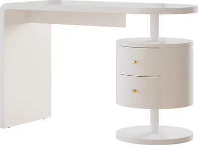 Produktbild von Vicco Stůl Lara, 120 x 50 cm se 2 zásuvkami, Bílá vysoký lesk