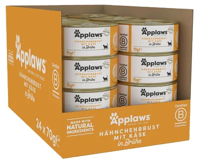 Productafbeelding van Applaws: 100% natuurlijk premium natvoer voor katten, met kipfilet en kaas