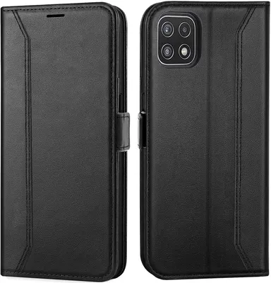 Produktbild von Conie RFID Klapp Tasche für Samsung Galaxy A22 5G Kartenfach Hülle Rundumschutz in Schwarz