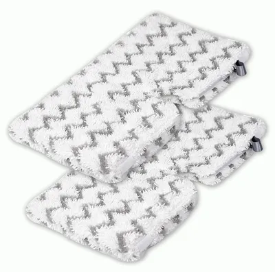 Produktbild von 2er-Set Mikrofaser-Dampfmopp-Ersatzpads Wischmop-Zubehör Rechteckige waschbare Ersatzpads für die Bodenreinigung Grau