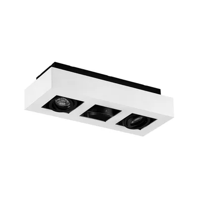 Produktbild von Arcchio Strahler Vince, 36 cm, 3-flammig, weiß/schwarz, GU10