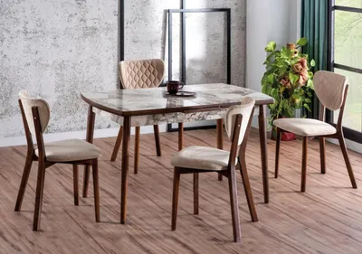 Produktbild von Luxus Hochwertig Komplett Esstisch 4х Stühle Luxus Esszimmer  Design Möbel
