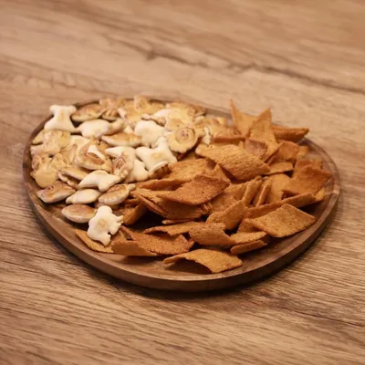 Image de Solidchoice - Grand plat de service ovale en bois d'acacia