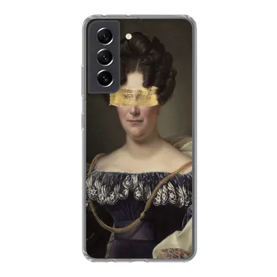 Produktbild von MuchoWow® Handyhülle Schutzhülle Hülle für Samsung Galaxy S21 FE Johanna Henriëtte Engelen - Dubois Drahonet - Gold - Farbe Silikon Softcase Handy Hülle - Mobiltelefonhülle