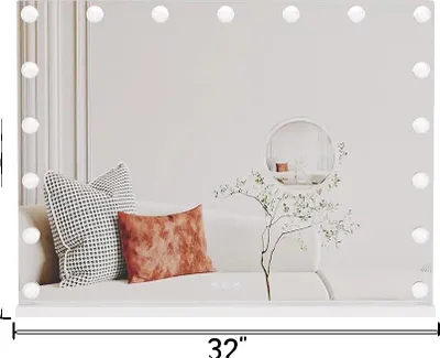 Image de Miroir cosmétique, éclairage LED réglable,tactile intelligente, 32 x 24 pouces