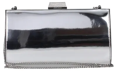 Produktbild von Jimmy Choo Clutch aus Leder in Grau ZAHRAOMFBSILVER