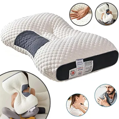 Produktbild von Orthopädisches Kopfkissen, Ergonomisches Nackenstützkissen für Seitenschläfer und Rückenschläfer