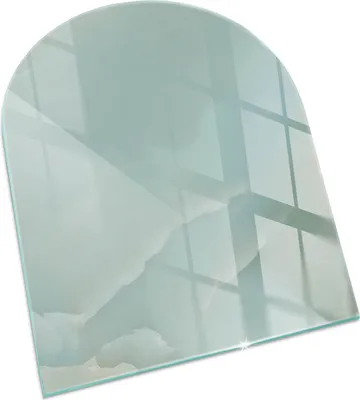 Produktbild von Zart marmoriertes Muster – Glasbodenplatte für – Kaminofen – Kaminplatte Glas – Schutzglas – Funkenschutzplatte –Glasbodenplatte Feuerfeste – Hitzeschutzplatte – Bodenschutz aus Glas – 80x70 cm