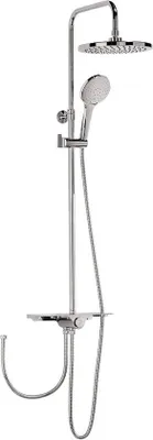 Produktbild von Duschset mit Regendusche und Handbrause - Hauptdusche mit 1 Strahl und Handbrause mit 4 Strahlen, Höhenverstellung mit Antikalkfunktion