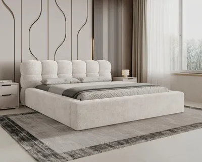 Produktbild von Chilly Möbel Design Bett Milan - Komfort Polsterbett mit Bettkasten, Metallrahmen, Stauraum und gepolstertem Kopfteil 160x200 cm / Monte / Beige