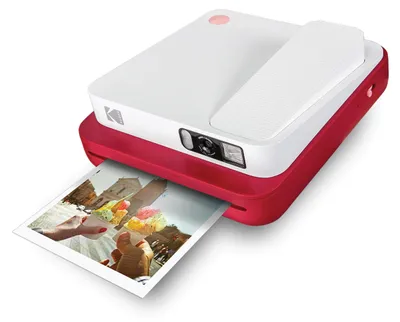 Produktbild von KODAK Smile Classic Sofortbilddigitalkamera + Bluetooth (Rot), 16MP, 35 Drucke/A